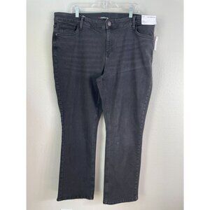 NEW Liz Claiborne Womens Plus 20W Sara Bootcut Mid Rise Jeans Stretch Black